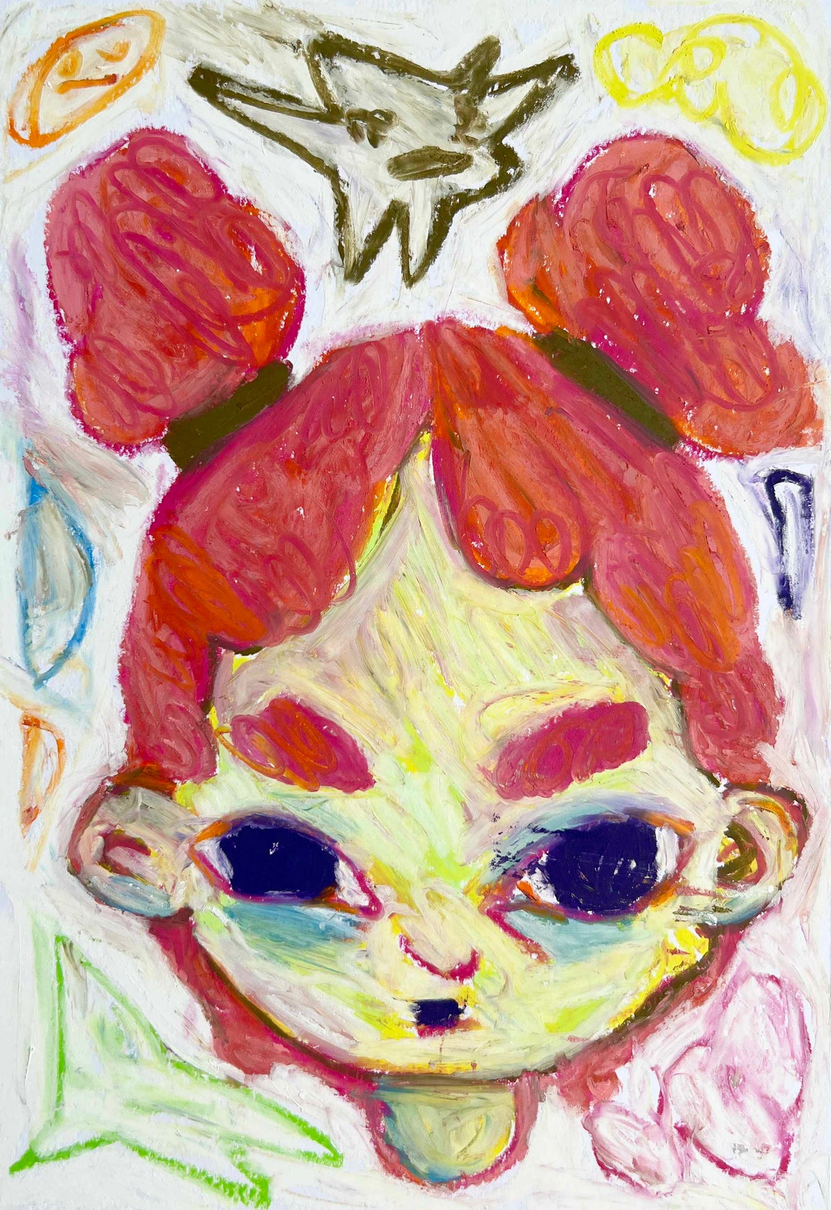 Poppy in Oil pastel