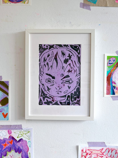 Lila ✧ Original Linocut ✧