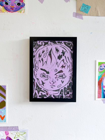 Lila ✧ Original Linocut ✧