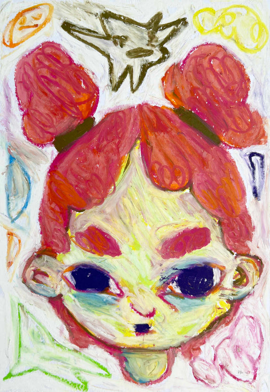 Poppy in Oil pastel